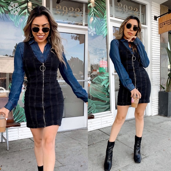 Nasty Gal Dresses & Skirts - Denim black dress Nasty Gal Dresses & Skirts - Denim black dress